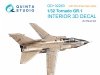 Quinta Studio QD+32263 Tornado GR.1 3D-Printed & coloured Interior on decal paper (Revell) (with 3D-printed resin parts) 1/32